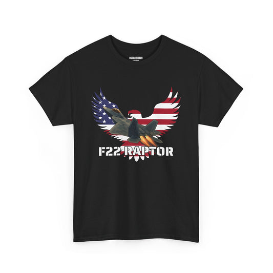 F-22 Raptor Eagle Tee | Patriotic T-Shirt, USA Flag Shirt, Military Inspired Apparel, Aviation Gift, Casual Outfit Printify