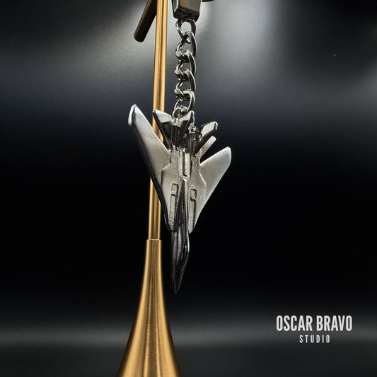 F14 Tomcat Keychain – Fighter Jet Keyring, Navy Pilot Gift, Aviation Keychain for Men, Military Jet Key Holder OSCAR BRAVO STUDIO