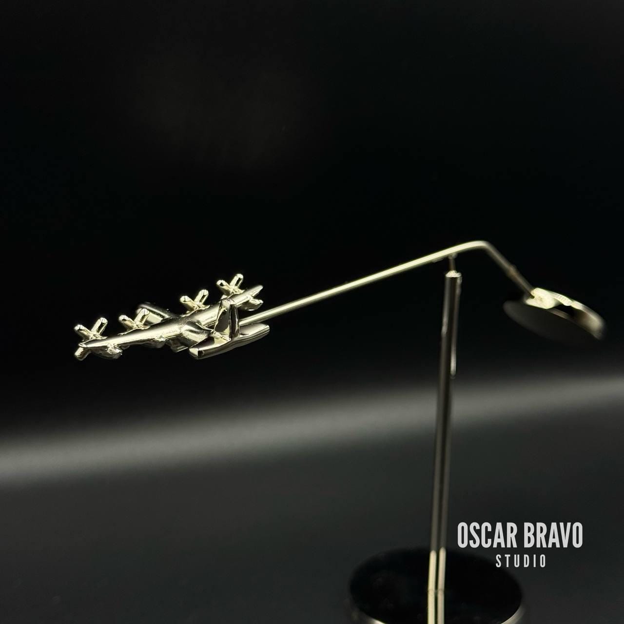 C-130 Hercules Balance Model – Military Transport Aircraft, Pilot Gift, Aircrew & Veteran Collectible, Aviation Desk Decor for Pilots & Aviation Enthusiasts OSCAR BRAVO STUDIO