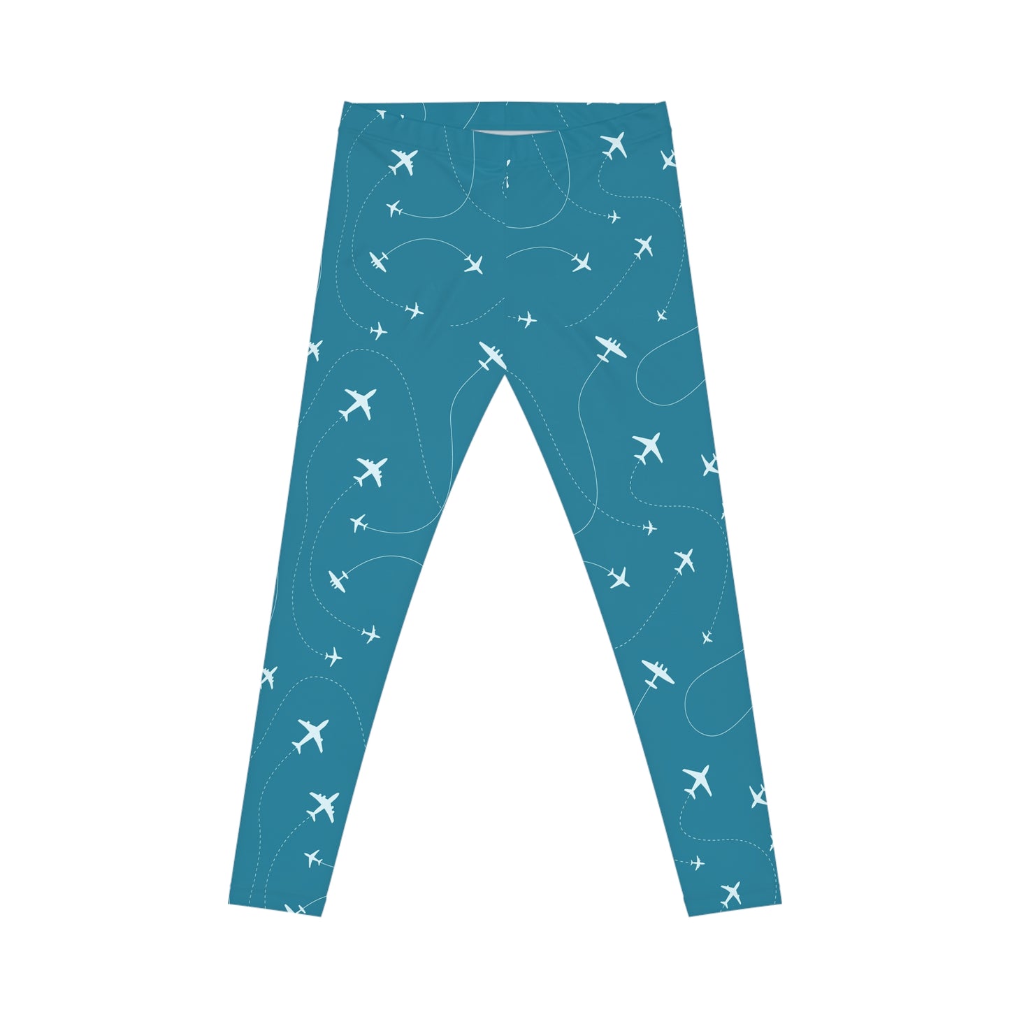 Pilot Airplane Pattern Women's Leggings — All-Over-Print Casual Leggings Printify