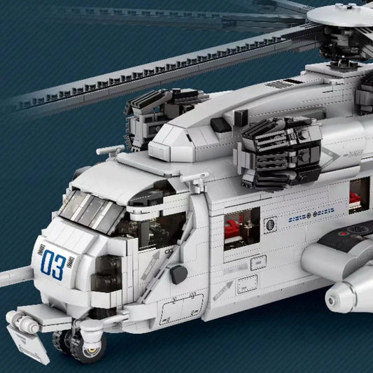 Military CH-53 Transport Helicopter Building Blocks Set | Large Air Force MOC Aircraft Model - 2192 PCS Collectible Display & Gift OSCAR BRAVO STUDIO