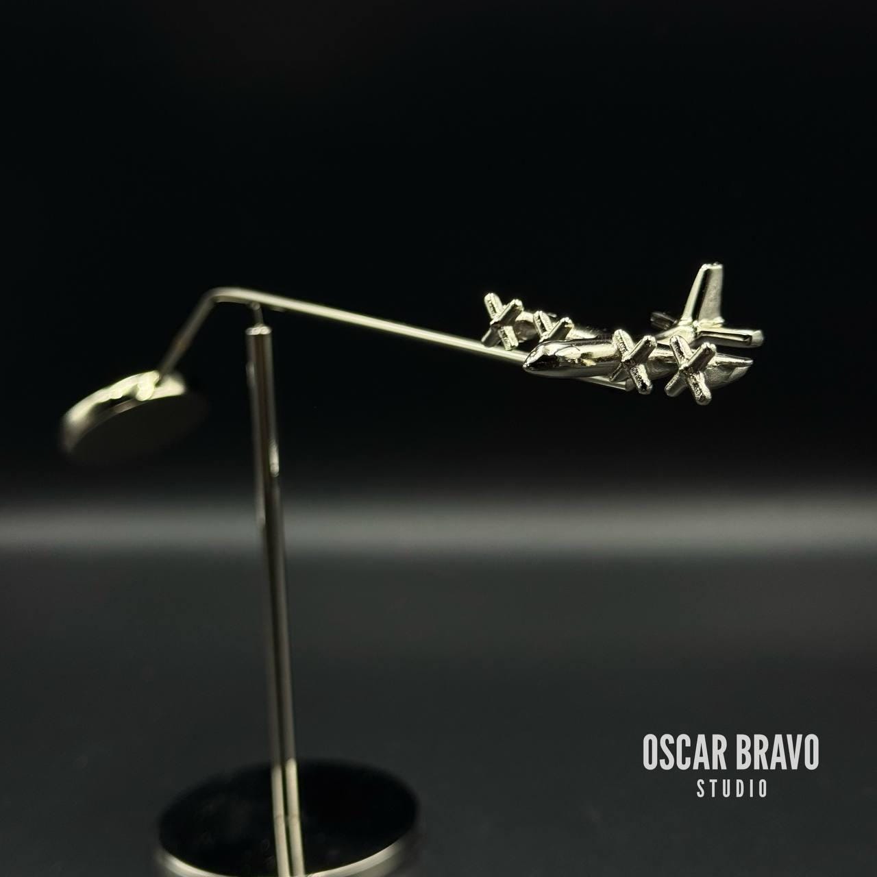 C-130 Hercules Balance Model – Military Transport Aircraft, Pilot Gift, Aircrew & Veteran Collectible, Aviation Desk Decor for Pilots & Aviation Enthusiasts OSCAR BRAVO STUDIO
