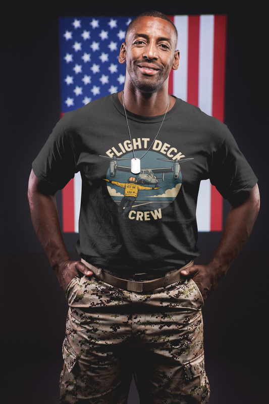 Flight Deck Crew Shirt - US Navy & Air Force Apparel, Pilots, Technicians, Aviation Gifts, Unisex Tee, Military Clothing Printify