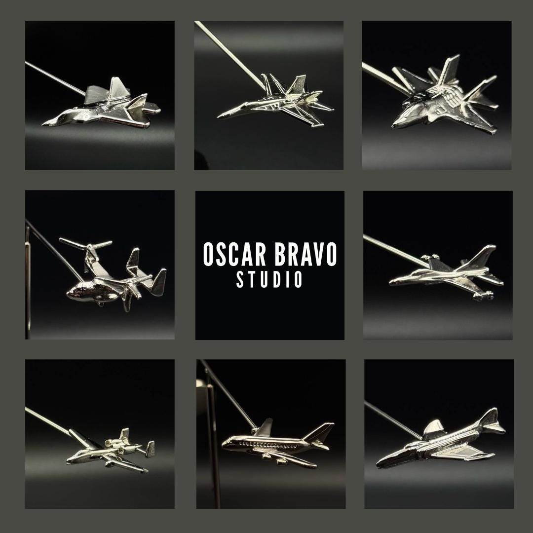 Airplane Model Desktop Balance Decoration – 4 Engine Jet Sculpture, Airbus A380 & Boeing 747 Inspired Gift OSCAR BRAVO STUDIO