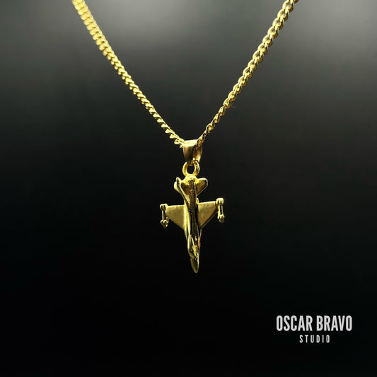 Gold Toned Necklace, F35, F18, F16, F5, F4, F22, F15 Fighter Jet, Pendant, Gifts for pilot, Pilot Necklace, Airman gifts, Military Wife Mağazam