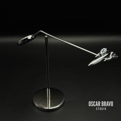 SR-71 Blackbird Balance Model: Chrome Aviation Sculpture OSCAR BRAVO STUDIO
