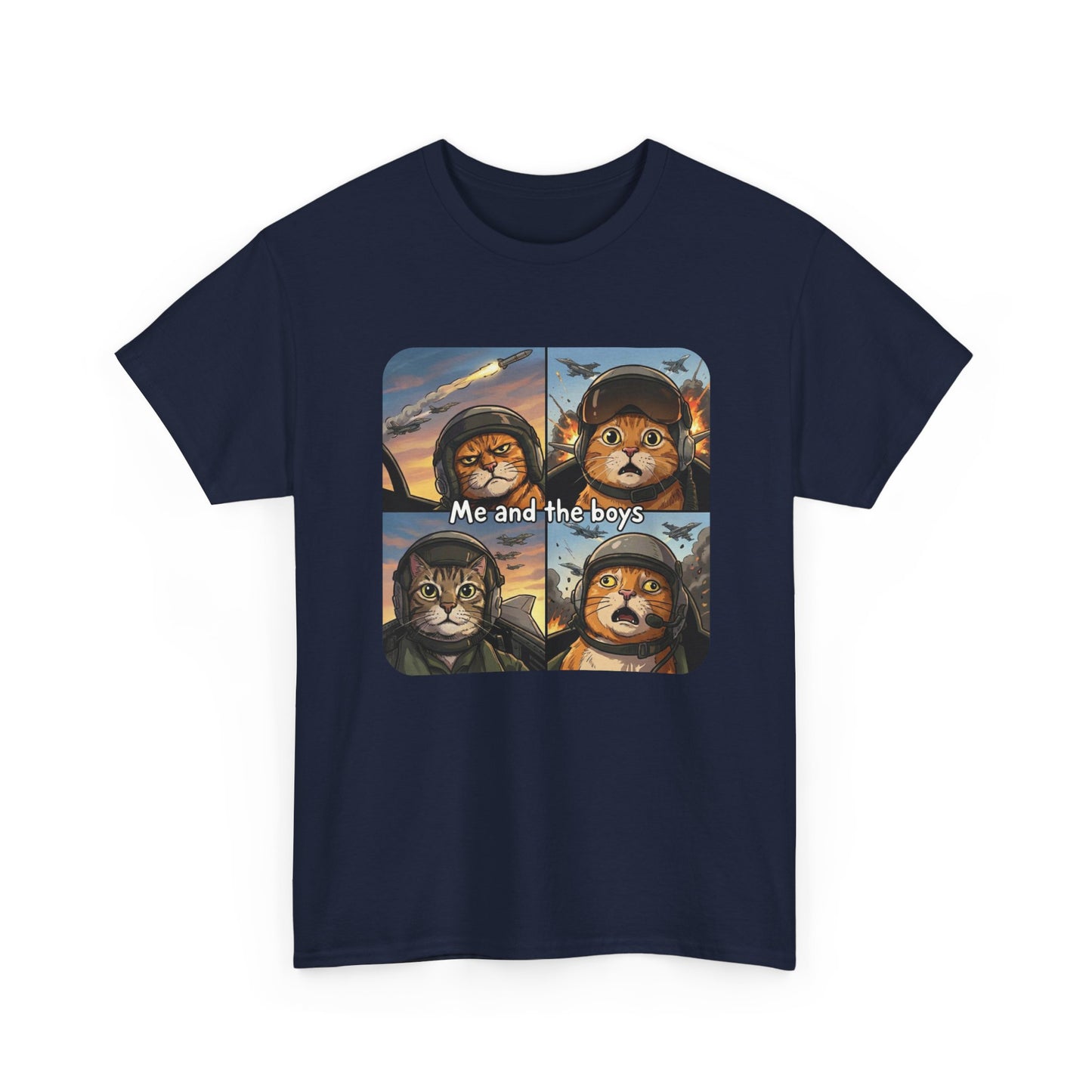 Cat Squad "Me and the Boys" Pilot T-Shirt Printify
