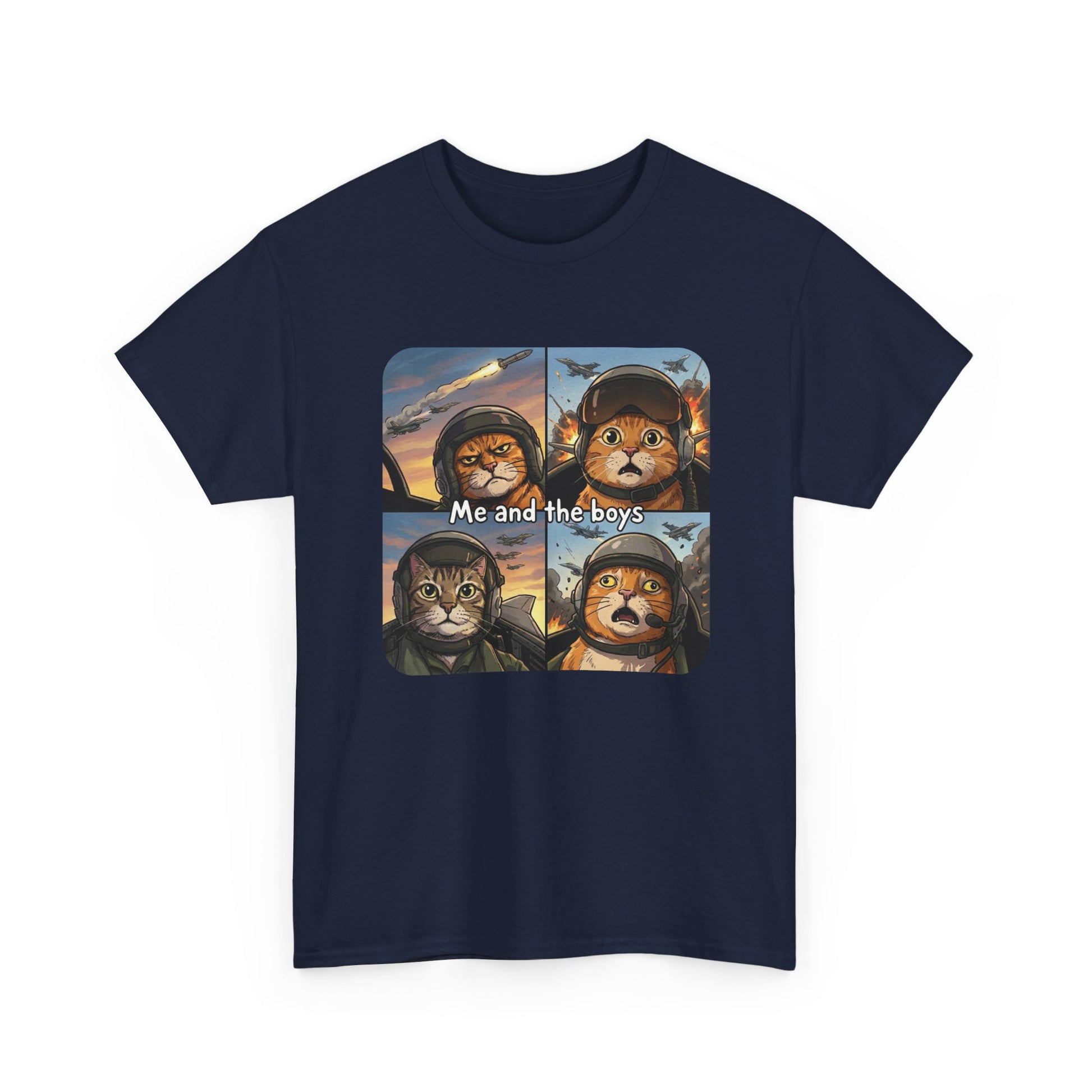 Cat Squad "Me and the Boys" Pilot T-Shirt Printify