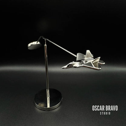 F22 Raptor Balance Sculpture – Fighter Jet Desk Decor, Aviation Gift for Pilots OSCAR BRAVO STUDIO