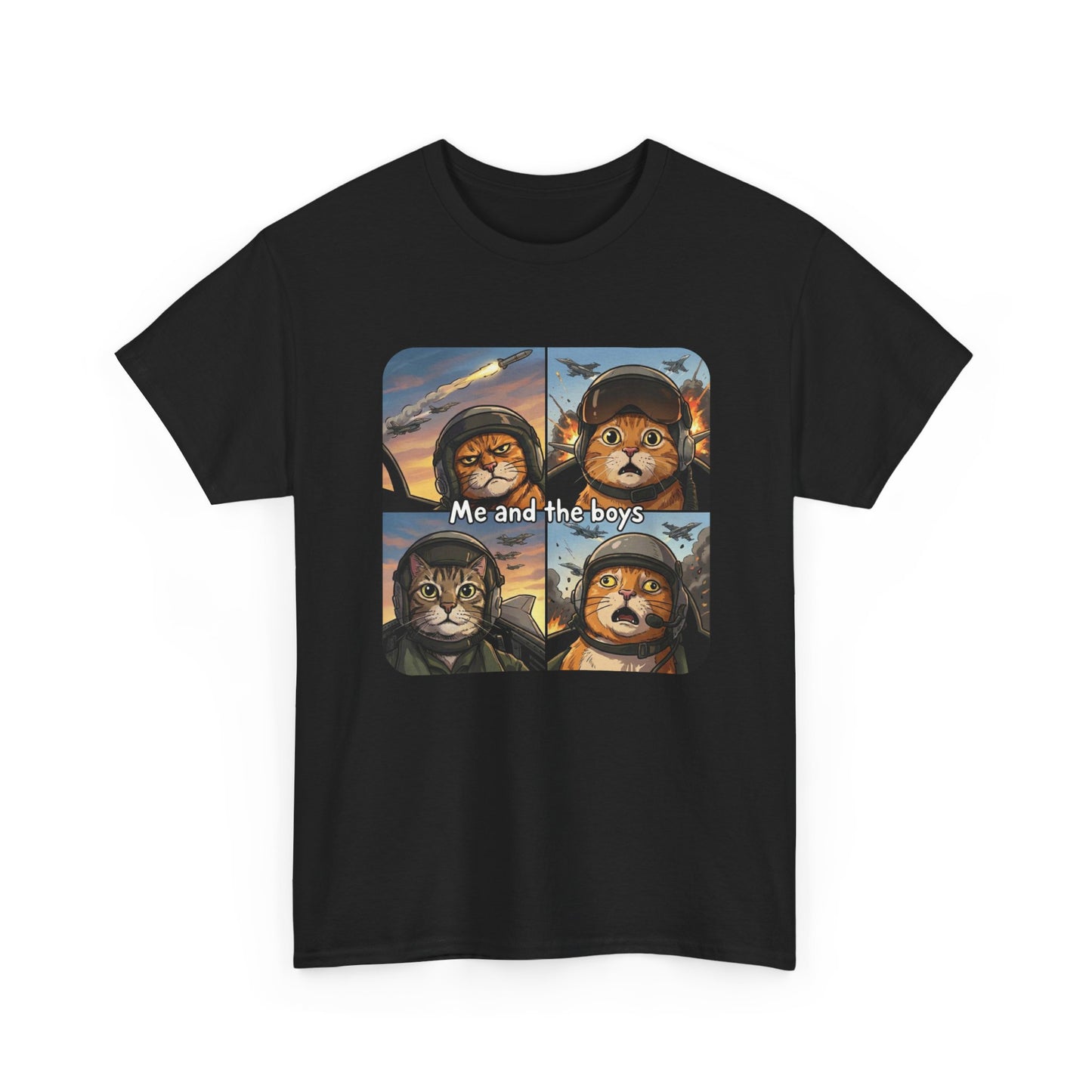 Cat Squad "Me and the Boys" Pilot T-Shirt Printify