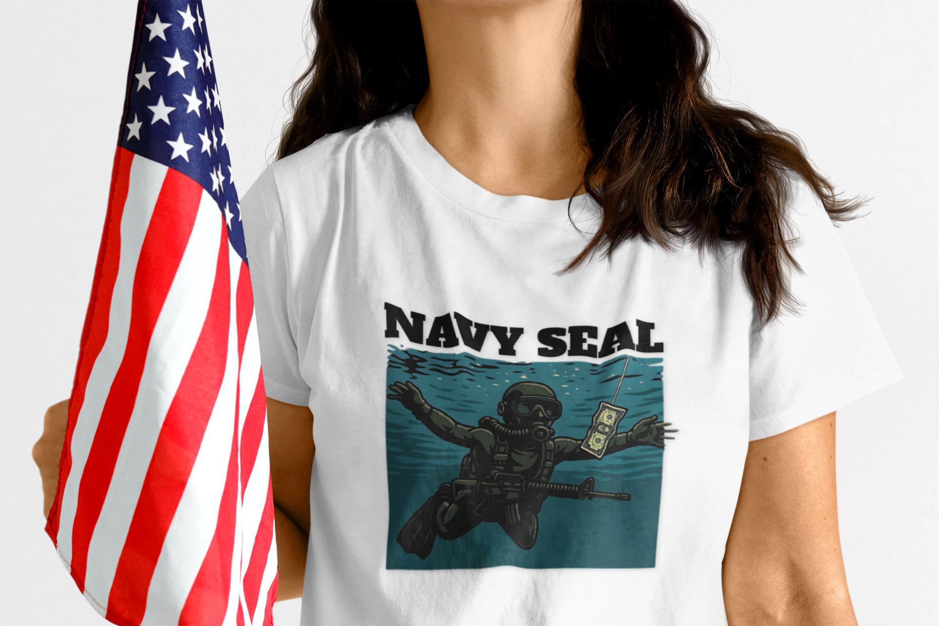 Navy Seal Graphic T-Shirt, Vintage Style Unisex Tee, Military Inspired Apparel, Perfect Gift for Veterans and Active Duty, Casual Wear Mağazam