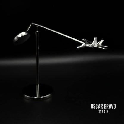 F18 Hornet Balance Model | Floating Fighter Jet Desk Art for Pilots, Veterans, and Aviation Fans OSCAR BRAVO STUDIO