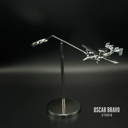 Brass E-2 Hawkeye AWACS Model: U.S. Navy Aircraft Sculpture OSCAR BRAVO STUDIO