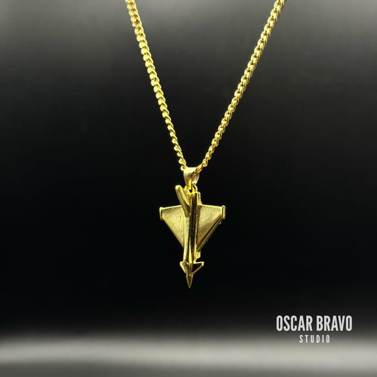 Gold Toned Necklace, F35, F18, F16, F5, F4, F22, F15 Fighter Jet, Pendant, Gifts for pilot, Pilot Necklace, Airman gifts, Military Wife Mağazam