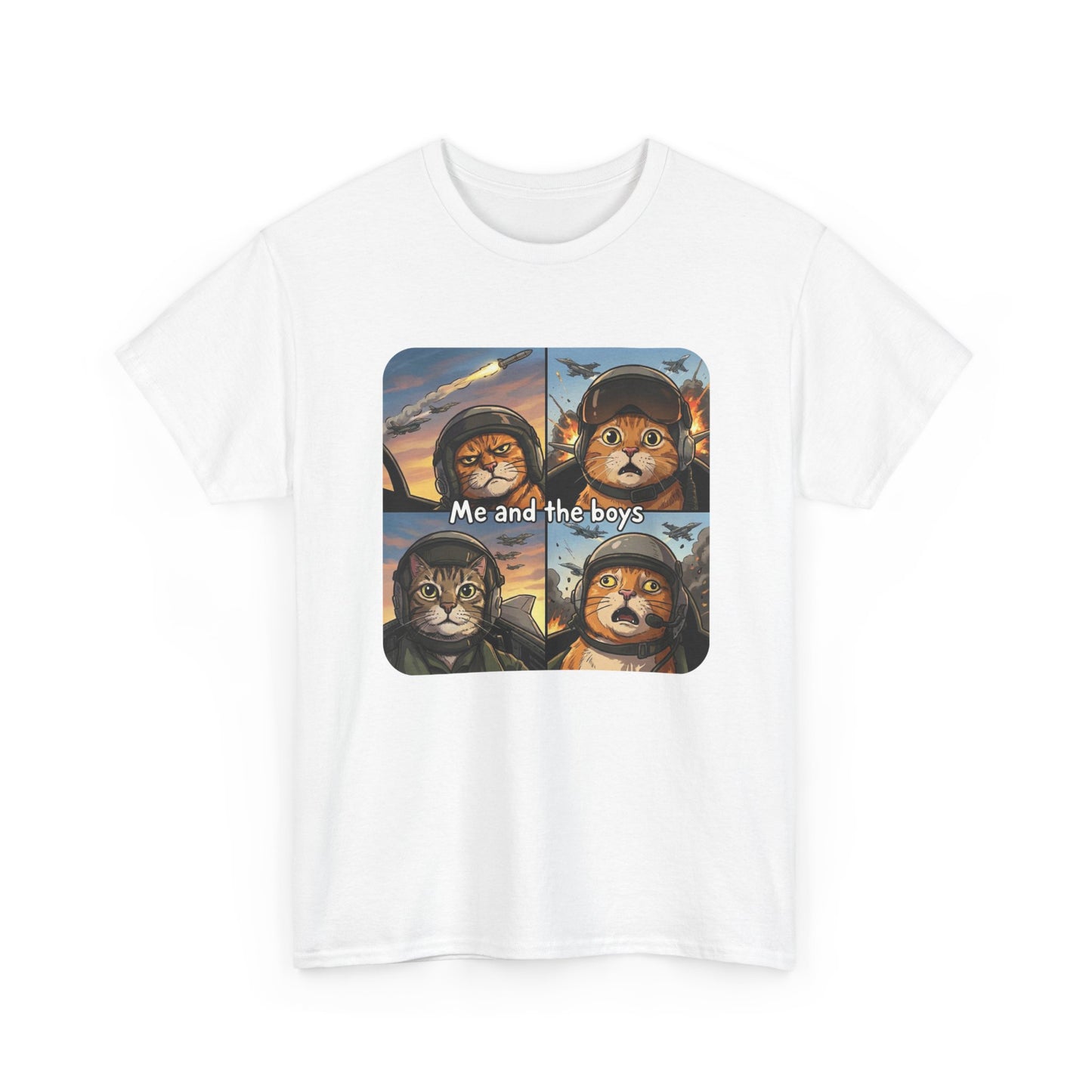Cat Squad "Me and the Boys" Pilot T-Shirt Printify
