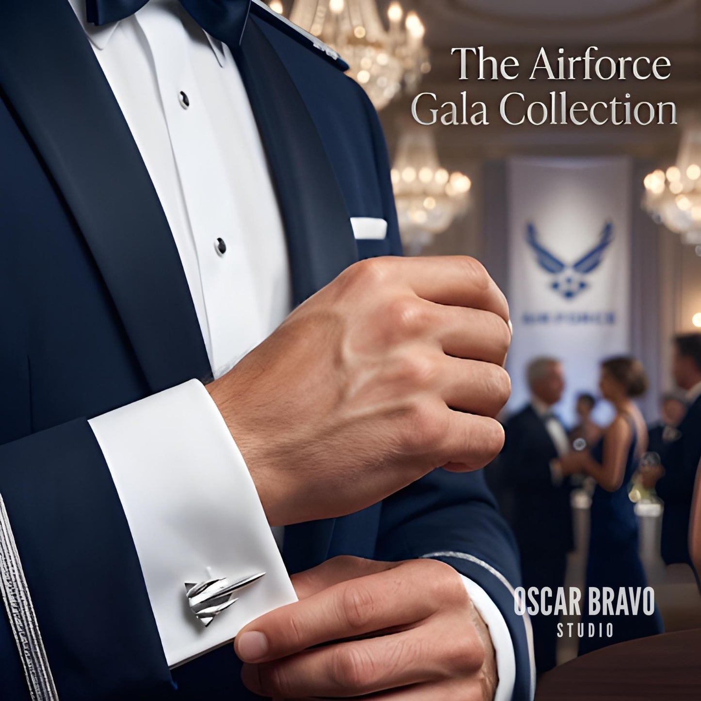 SR-71 Blackbird Cufflinks, Silver Plated Aviation Jewelry, Pilot & Air Force Gift OSCAR BRAVO STUDIO
