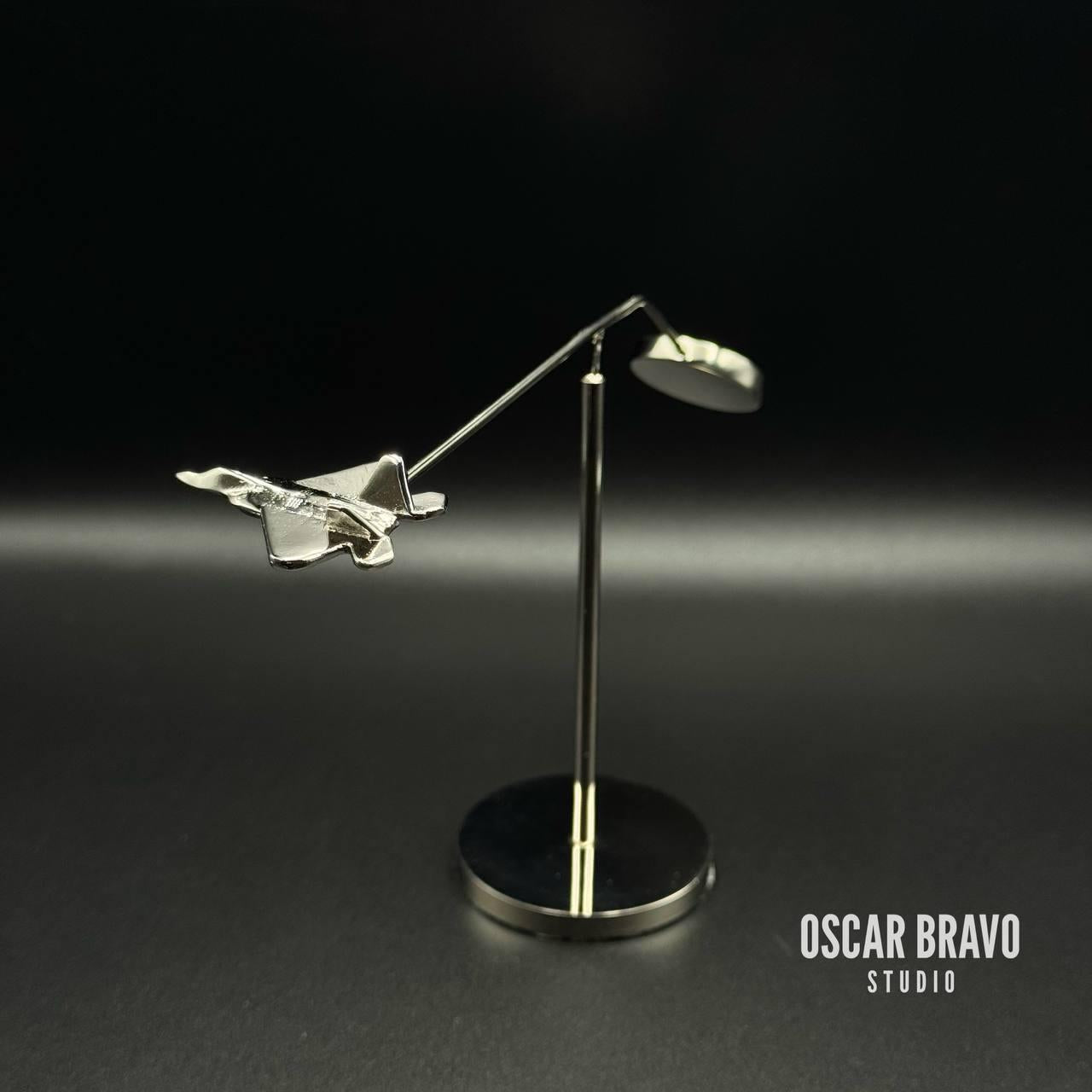 F22 Raptor Balance Sculpture – Fighter Jet Desk Decor, Aviation Gift for Pilots OSCAR BRAVO STUDIO