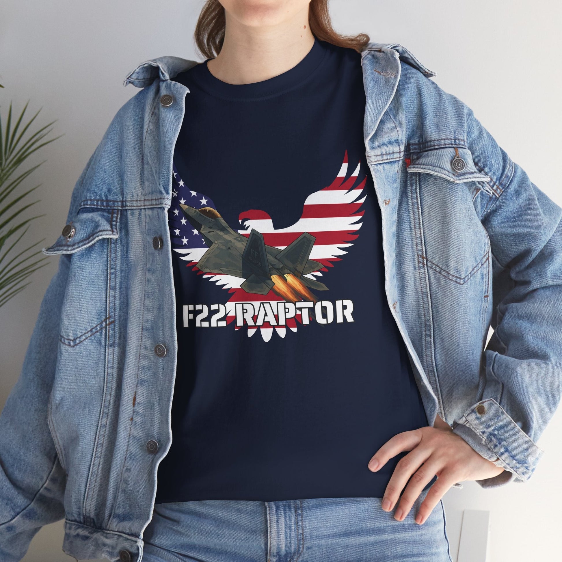 F-22 Raptor Eagle Tee | Patriotic T-Shirt, USA Flag Shirt, Military Inspired Apparel, Aviation Gift, Casual Outfit Printify