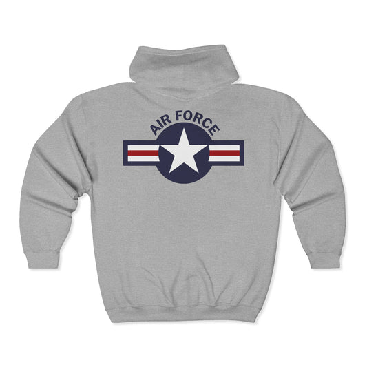 Air Force Full Zip Hooded Sweatshirt Printify