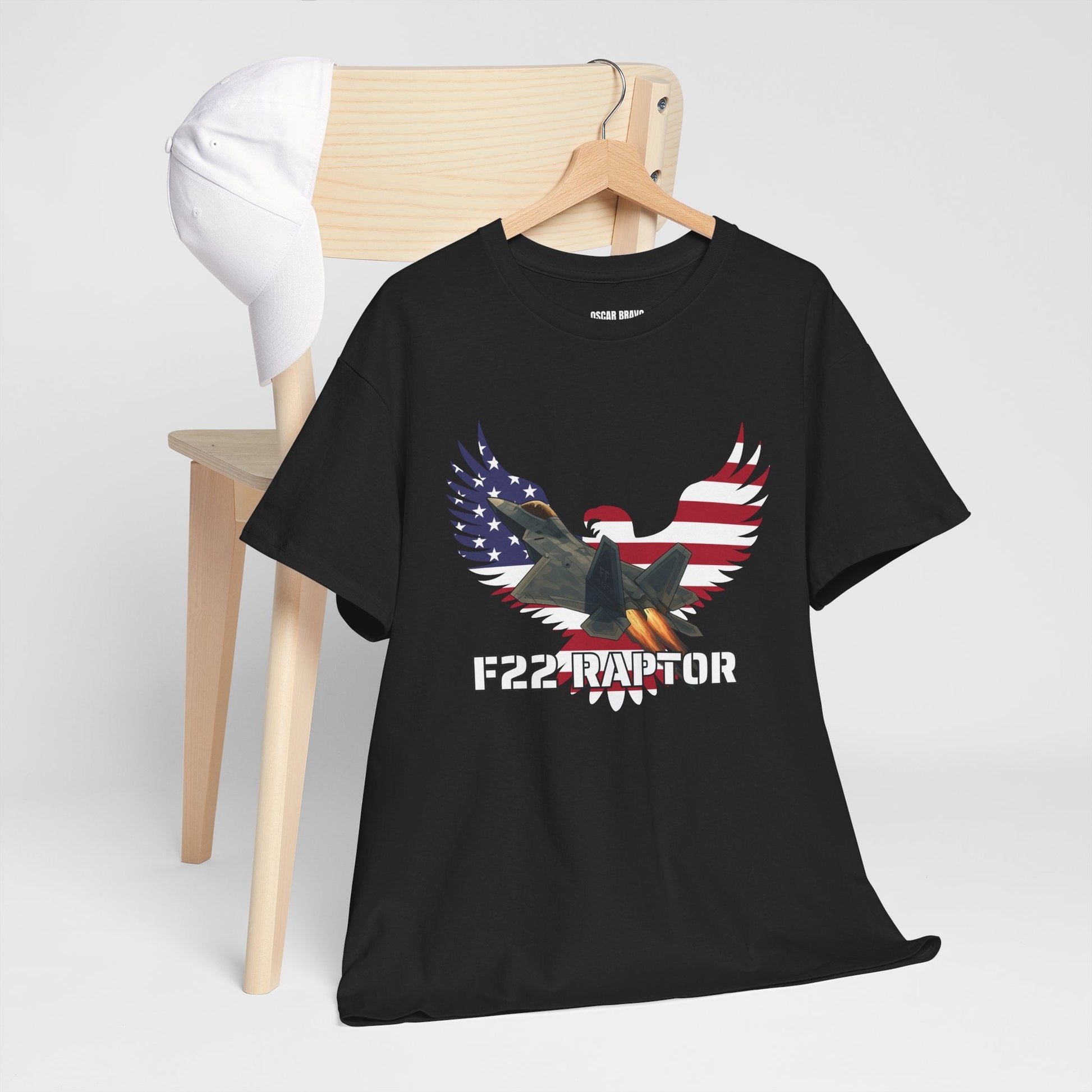 F-22 Raptor Eagle Tee | Patriotic T-Shirt, USA Flag Shirt, Military Inspired Apparel, Aviation Gift, Casual Outfit Printify