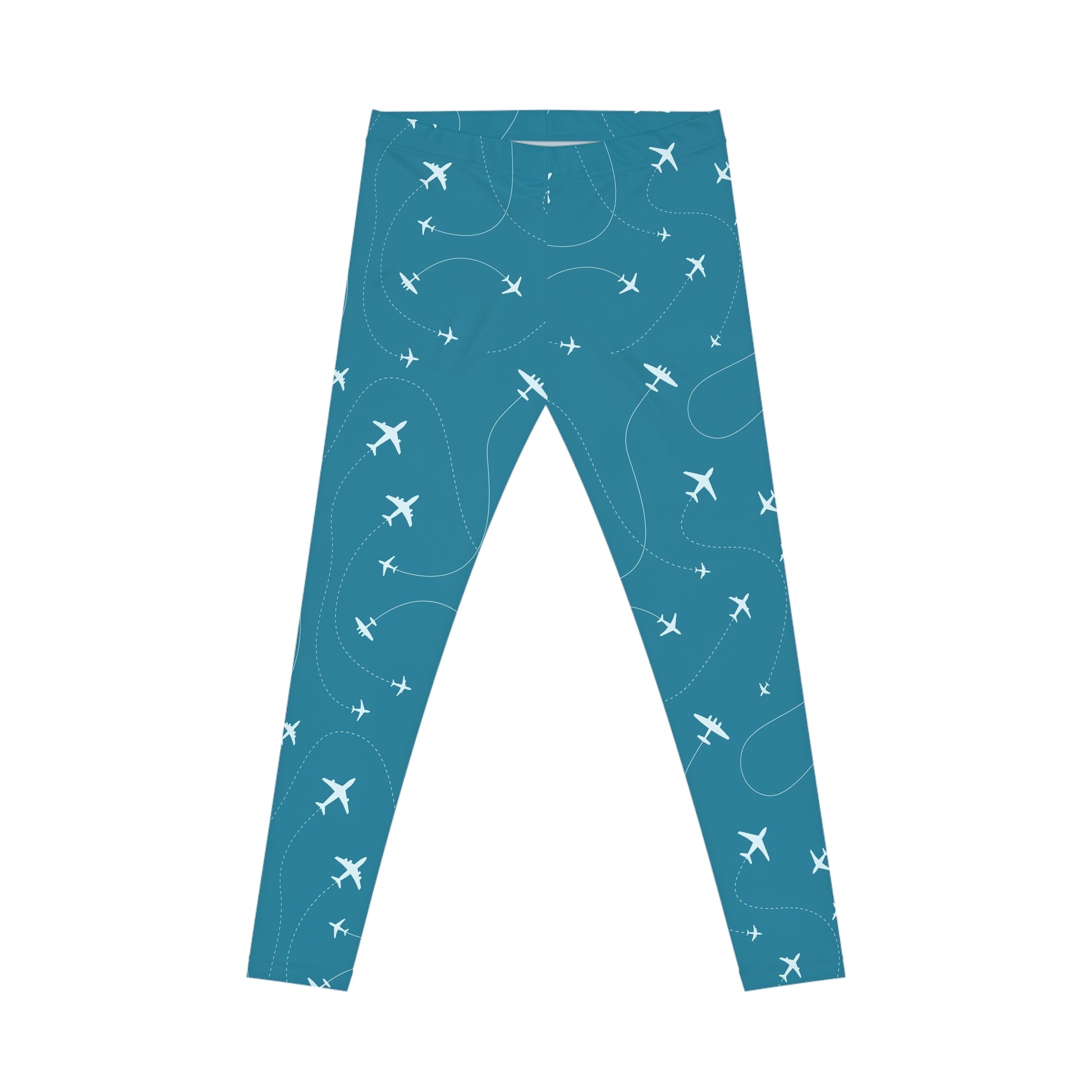 Pilot Airplane Pattern Women's Leggings — All-Over-Print Casual Leggings Printify