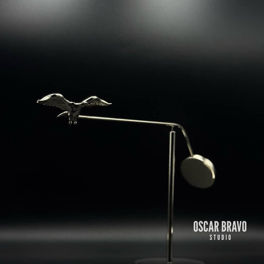American Bald Eagle Figurine – Floating Balance Model, Veteran & Pilot Gift, Rotating Eagle Statue OSCAR BRAVO STUDIO