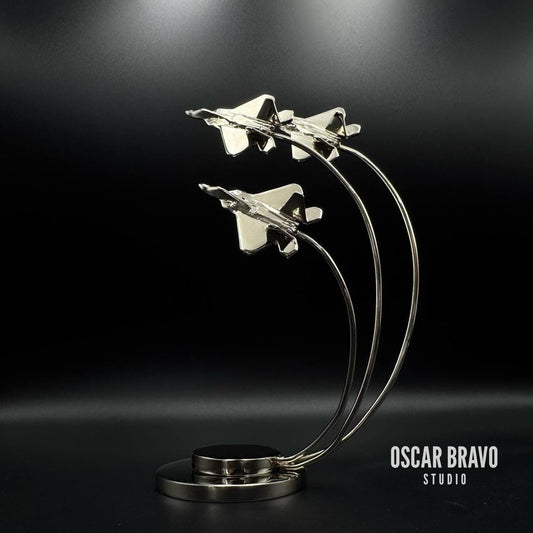 F22 Raptor Formation Model – Fighter Jet Display, Aviation Desk Decor, Gift for Pilots, Aircraft Mechanics, Veterans & Aircrew Mağazam