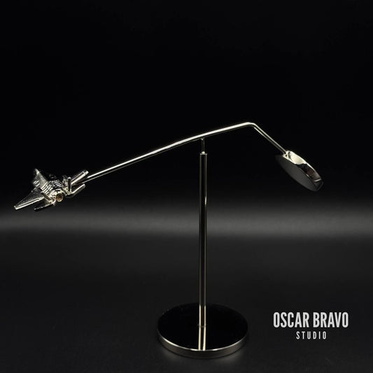 F35 Lightning II Model – Stealth Fighter Balance Sculpture, Pilot Gift, Military Jet Desk Decor, Air Force Collectible OSCAR BRAVO STUDIO