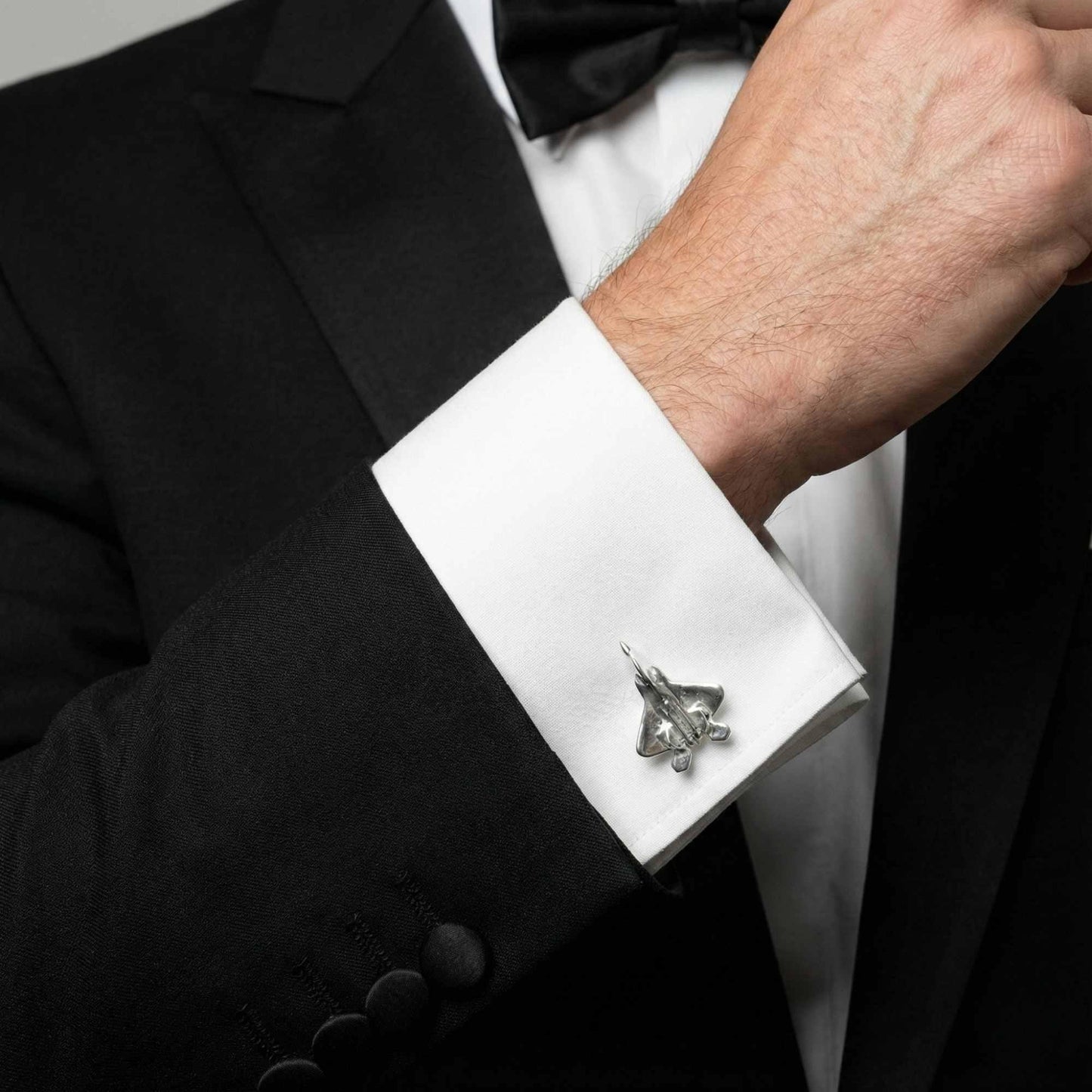 F22 Raptor Cufflinks - Stealth Fighter Jet Pilot Gift - Military Aviation Jewelry - Air Force Gift for Men OSCAR BRAVO STUDIO