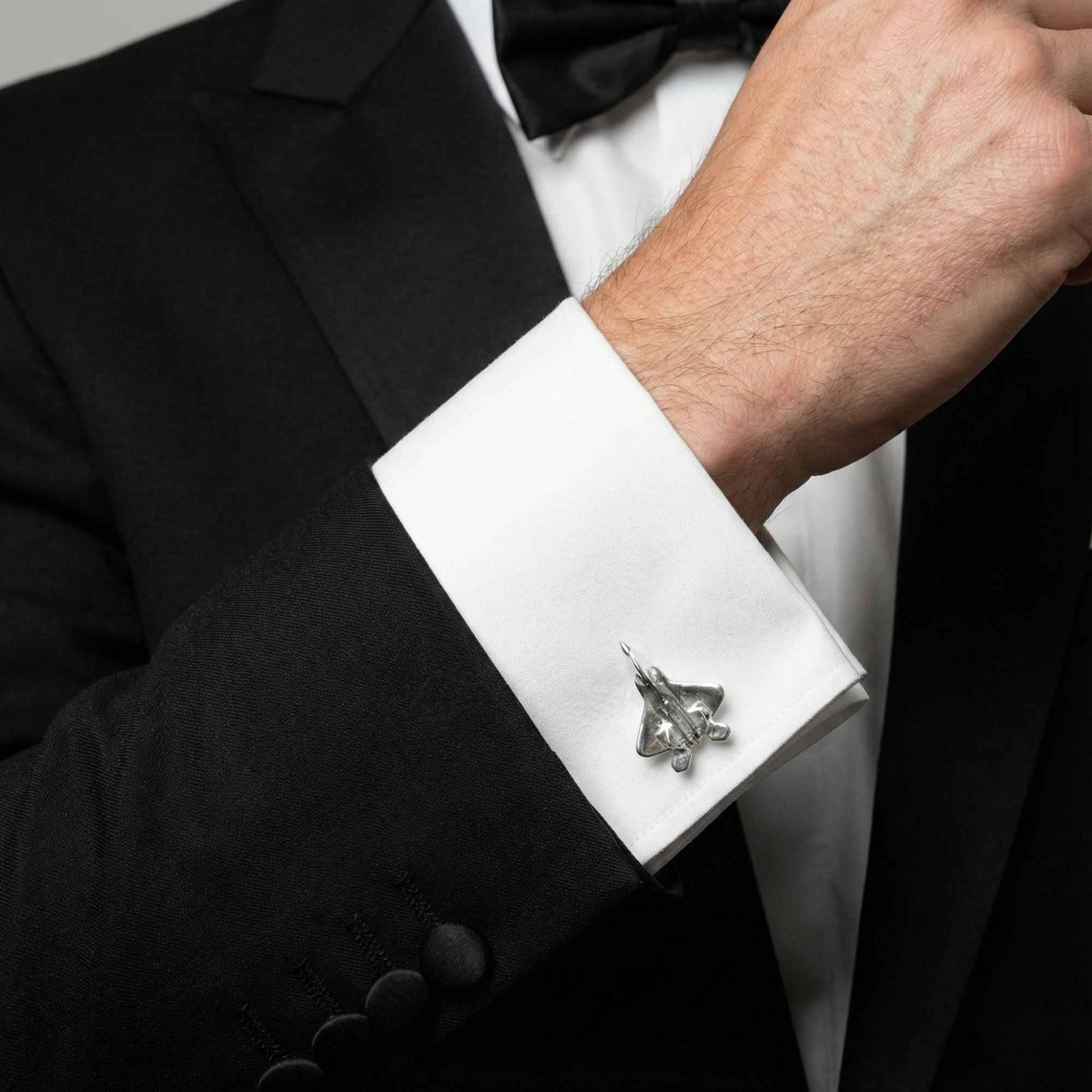 F22 Raptor Cufflinks - Stealth Fighter Jet Pilot Gift - Military Aviation Jewelry - Air Force Gift for Men OSCAR BRAVO STUDIO