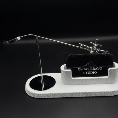 C-130 Hercules Business Card Holder, Kinetic Airplane Model, Military Aviation Desk Decor, Pilot Gift OSCAR BRAVO STUDIO