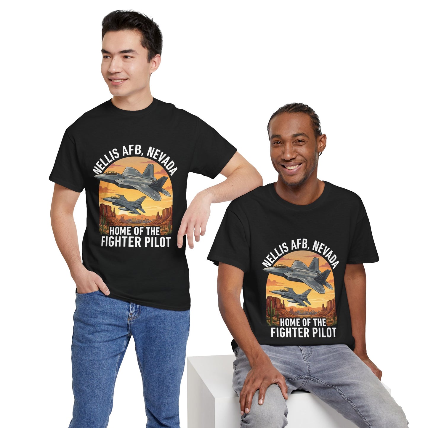 Nellis AFB Nevada Patriot T-Shirt — Nellis AFB Military Pride Tee Printify