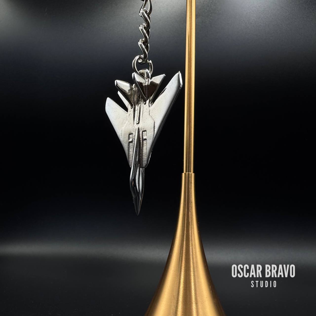F14 Tomcat Keychain – Fighter Jet Keyring, Navy Pilot Gift, Aviation Keychain for Men, Military Jet Key Holder OSCAR BRAVO STUDIO
