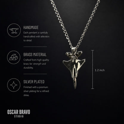 F15 Eagle Necklace – Fighter Jet Pendant for Air Force Pilots, Veterans, and Aviation Enthusiasts OSCAR BRAVO STUDIO