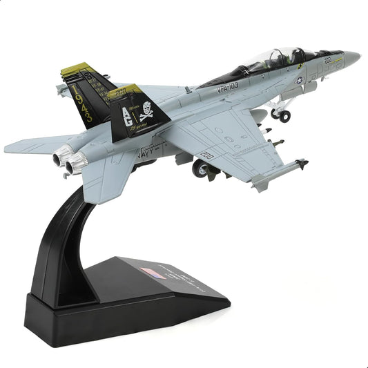 1/100 Scale F/A-18 Super Hornet Fighter Jet Model – U.S. Navy Jolly Rogers Diecast Aircraft Gift for Collectors OSCAR BRAVO STUDIO
