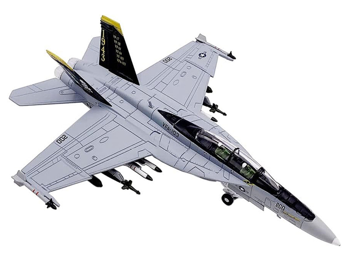 1/100 Scale F/A-18 Super Hornet Fighter Jet Model – U.S. Navy Jolly Rogers Diecast Aircraft Gift for Collectors OSCAR BRAVO STUDIO