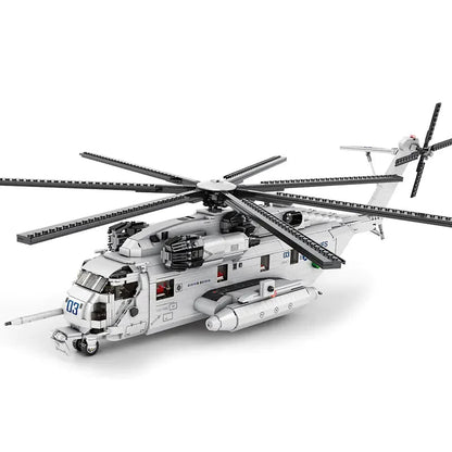Military CH-53 Transport Helicopter Building Blocks Set | Large Air Force MOC Aircraft Model - 2192 PCS Collectible Display & Gift OSCAR BRAVO STUDIO