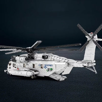 Military CH-53 Transport Helicopter Building Blocks Set | Large Air Force MOC Aircraft Model - 2192 PCS Collectible Display & Gift OSCAR BRAVO STUDIO