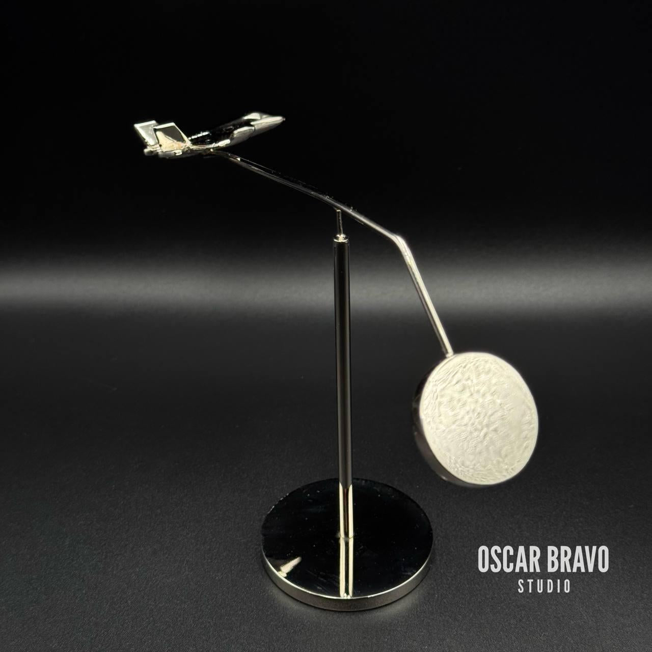F35 Lightning II Model – Stealth Fighter Balance Sculpture, Pilot Gift, Military Jet Desk Decor, Air Force Collectible OSCAR BRAVO STUDIO