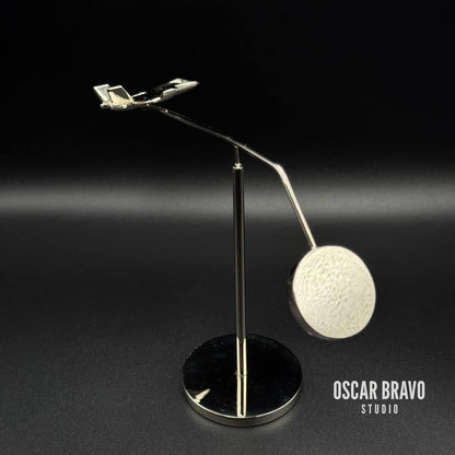 F35 Lightning II Model – Stealth Fighter Balance Sculpture, Pilot Gift, Military Jet Desk Decor, Air Force Collectible OSCAR BRAVO STUDIO