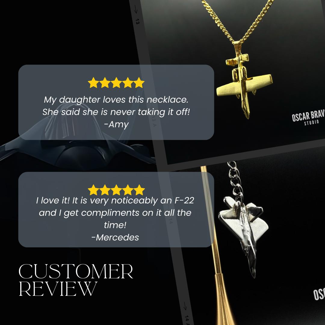 Drone Necklace – UAV & UAS Pilot Jewelry Gift for Drone Enthusiasts, Engineers & Remote Operators OSCAR BRAVO STUDIO