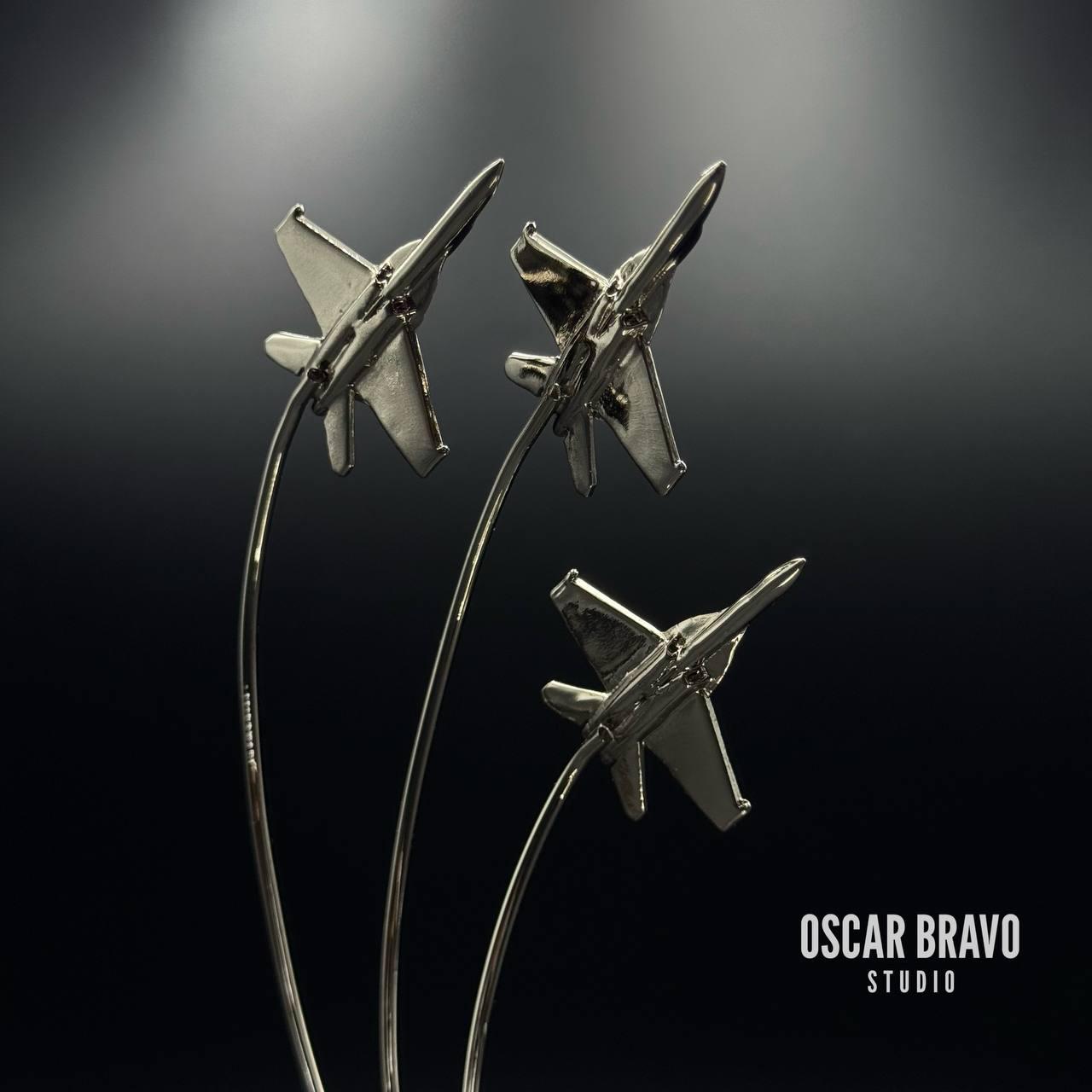 F18 Hornet Formation Model – Fighter Jet Display, Pilot Gift, Aircrew & Veteran Collectible, Aviation Desk Decor OSCAR BRAVO STUDIO