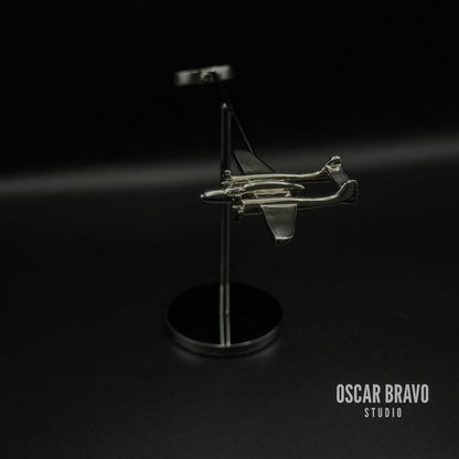 P61 Black Widow Balance Model: Chrome WW2 Aviation Sculpture, Collector Pilot Gift OSCAR BRAVO STUDIO
