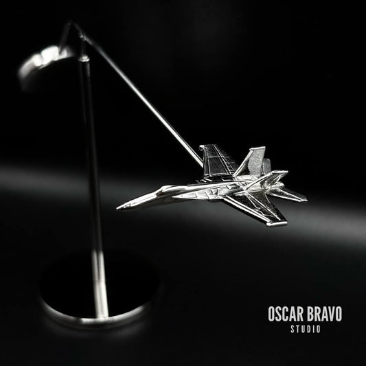 F18 Hornet Balance Model | Floating Fighter Jet Desk Art for Pilots, Veterans, and Aviation Fans OSCAR BRAVO STUDIO