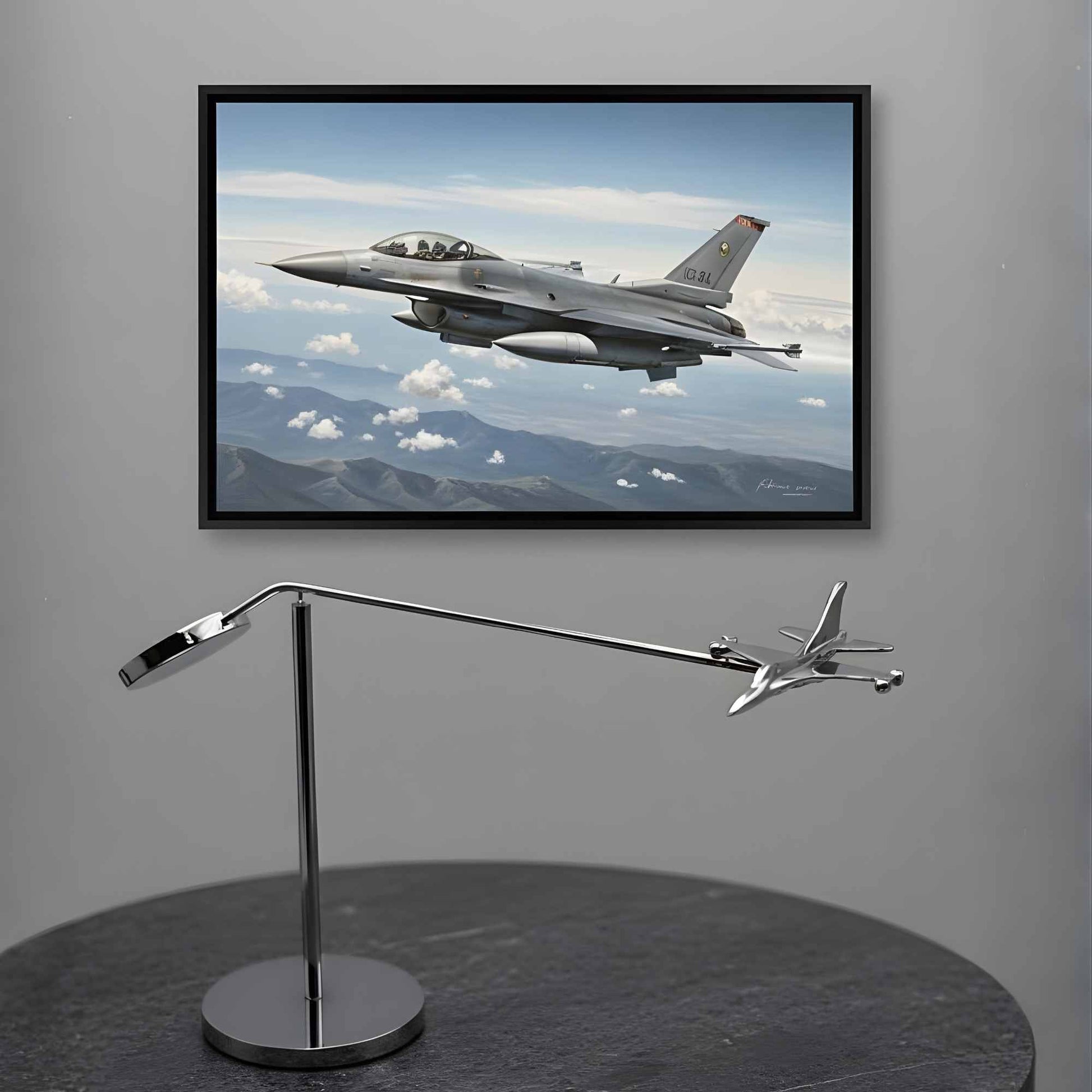 F-16 Falcon Desktop Model – F16 Jet Decor for Pilot Gifts and Displays OSCAR BRAVO STUDIO