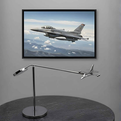 F-16 Falcon Desktop Model – F16 Jet Decor for Pilot Gifts and Displays OSCAR BRAVO STUDIO