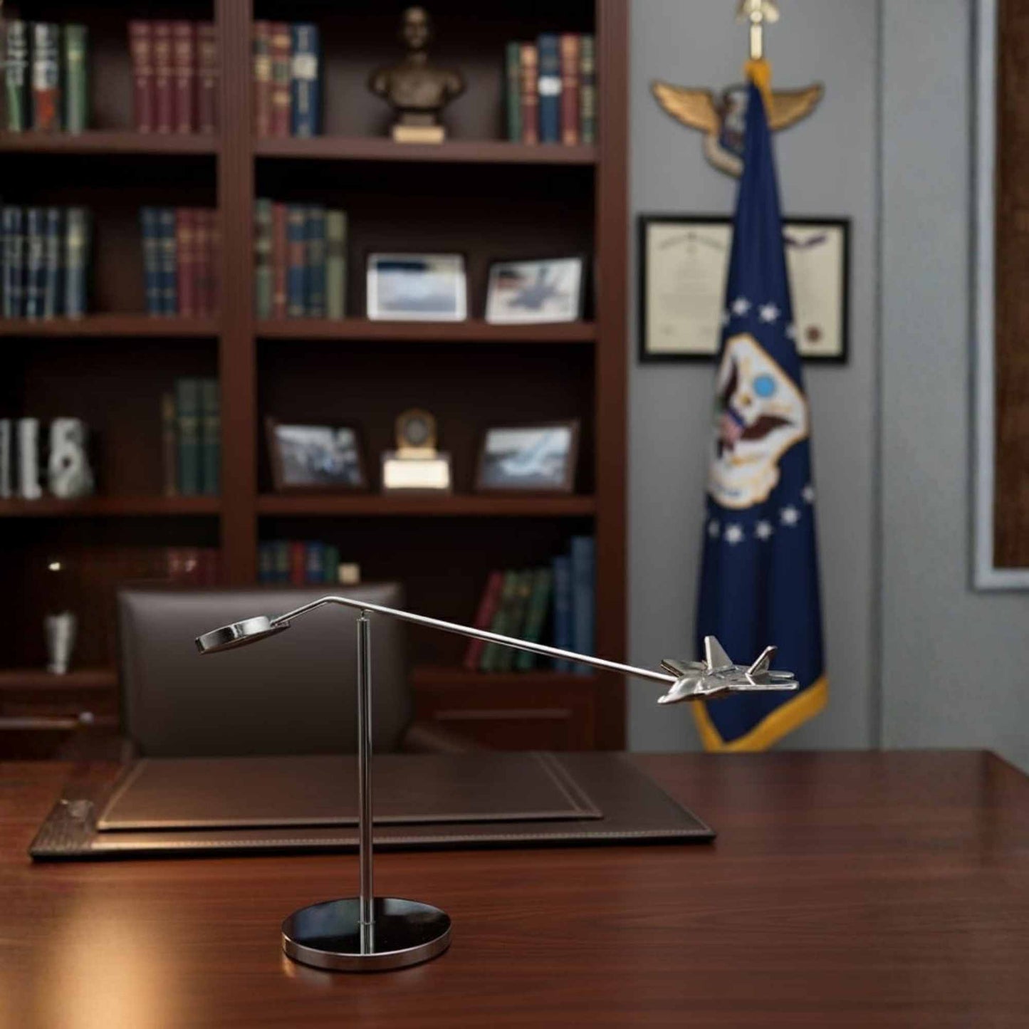 F22 Raptor Balance Sculpture – Fighter Jet Desk Decor, Aviation Gift for Pilots OSCAR BRAVO STUDIO