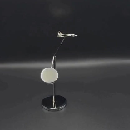 F-14 Balance Model: Chrome Aviation Sculpture, Navy Pilot Gift
