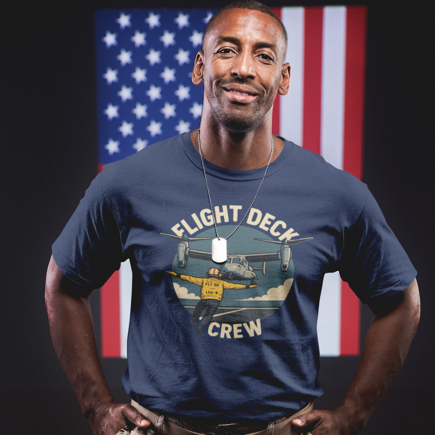 Flight Deck Crew Shirt - US Navy & Air Force Apparel, Pilots, Technicians, Aviation Gifts, Unisex Tee, Military Clothing Printify
