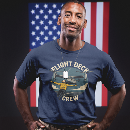 Flight Deck Crew Shirt - US Navy & Air Force Apparel, Pilots, Technicians, Aviation Gifts, Unisex Tee, Military Clothing Printify